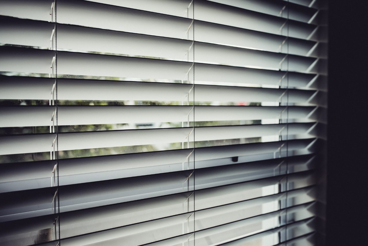 close up shot of window blinds