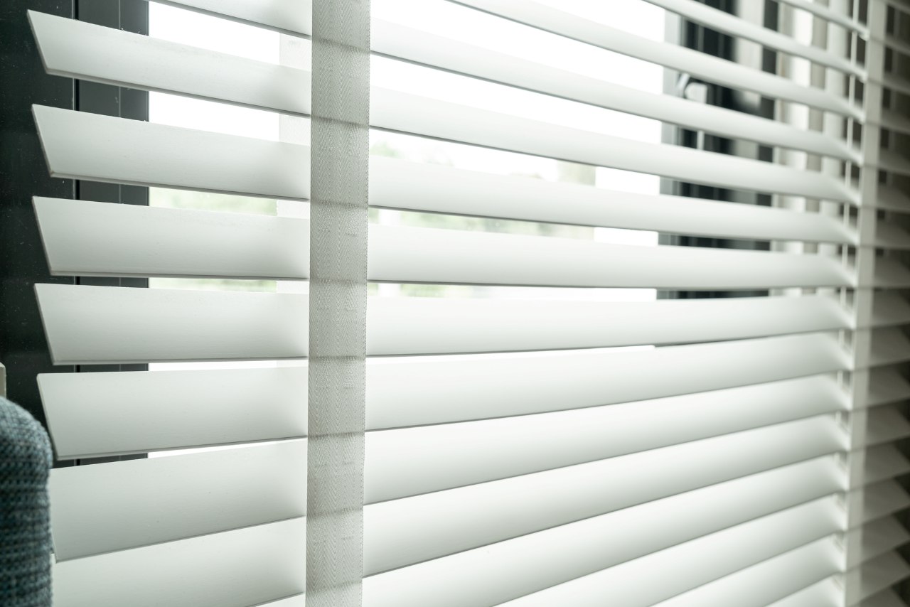 horizontal blinds installed on a window